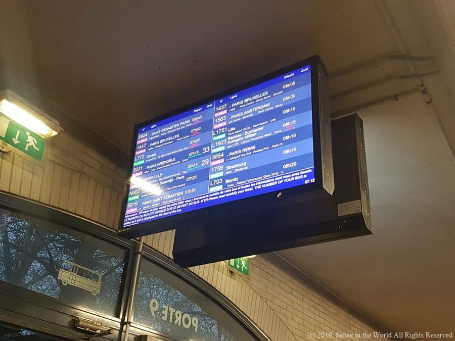 FlixBus Review - Bercy Terminal Board - Sehee in the World