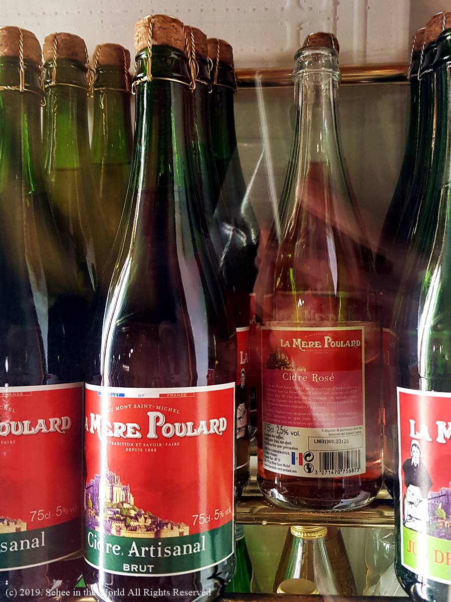 La Mere Poulard Rose Cider sold in Mont Saint Michel - Sehee in the World