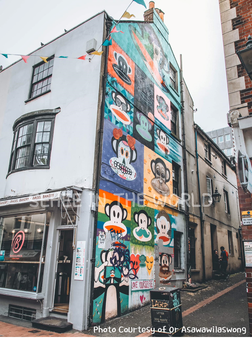 Brighton, Alley, Graffiti, Paul Frank